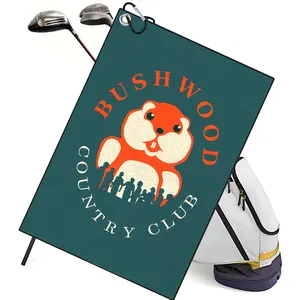 Golf Towel with Cute Squirrel Design, Ultra-Fine Polyester Fiber Material, Soft & Durable Golf Accessory, Fashionable Golf Towel