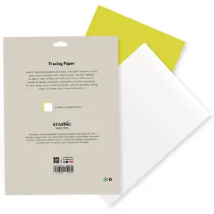 Dressmakers Tracing Paper Yellow/White Large Sized 82x57cm(32" x 22") for Sewing Fashion Design Embroidery Tracing