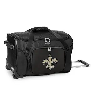 Football Fan Shop Officially Licensed NFL New Orleans Saints 22" Wheeled Duffel Bag