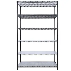 6 Tier 6000lbs Capacity NSF Metal Shelf Wire Shelving Unit, Heavy Duty Adjustable Storage Rack with Wheels & Shelf Liners for Commercial Grade Utility Steel Storage Rack, 84" H x 48" L x 20" D