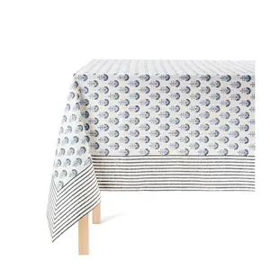 over&back Hand-Screened Tablecloth - 100% Cotto n