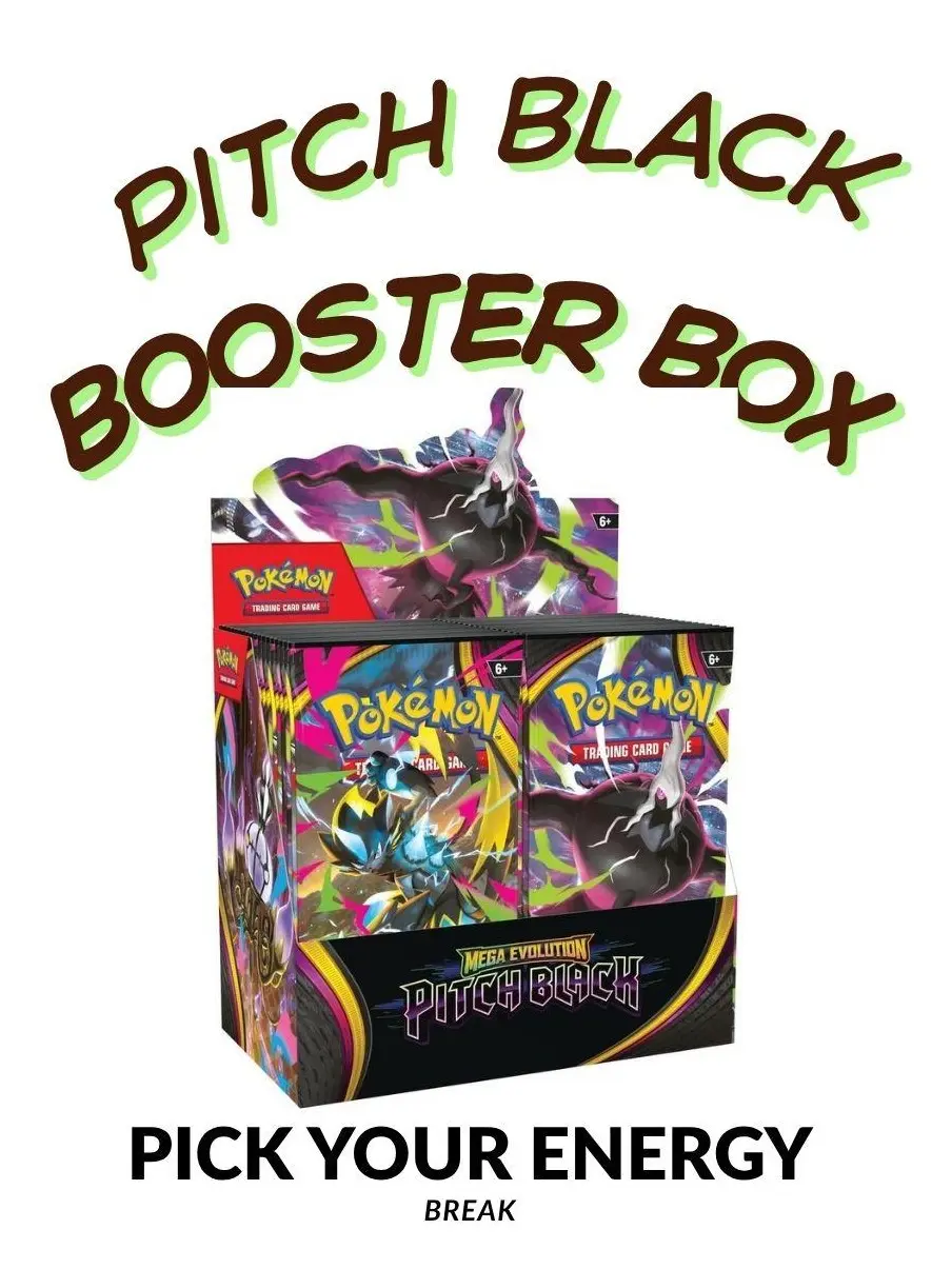 Break #277: (1) Mega Evolutions ME:05 Pitch Black Sealed Booster Box *36 Packs* Pick Your Energy Grass Water Fire Electric Fighting Dark Psychic Steel