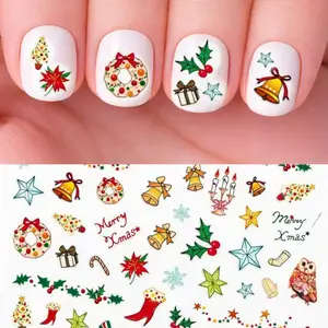Snowflakes Nail Decals Christmas Nail Stickers peel and stick