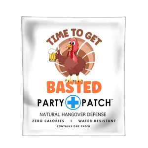 Party Patch - Time To Get Basted Patch with Zero Calories, Water-Resistant Recovery Patch for Parties and Nights Out