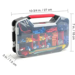 582-piece Crimp Terminals, Wire Connectors, Heat Shrink Tube, Electrical Repair Kit with Wire Cutter Stripper
