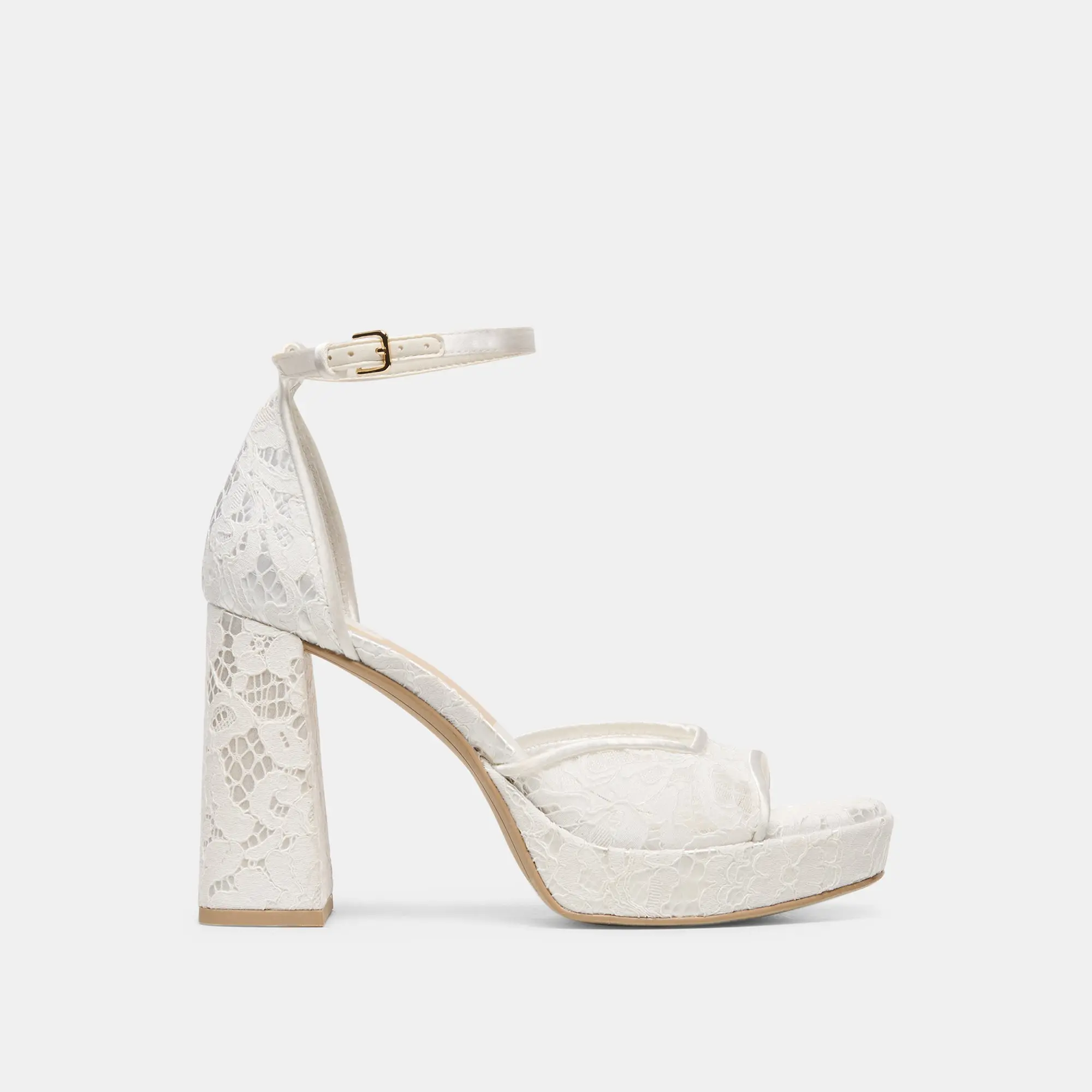 PANDRO HEELS TRUE WHITE LACE