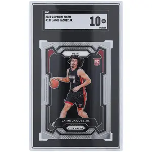 Jaime Jaquez Jr. Miami Heat 2023-24 Panini Prizm #137 SGC Authenticated 10 Rookie Card