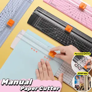 1pc A3 A4 A5 Paper Cutter 12 Inch Titanium Paper Trimmer Scrapbooking Tool With Automatic Security Safeguard And Side Ruler For Craft Paper, Coupon, Label And Cardstock 14 X 3.7inch, Easter DIY Crafting Handwork