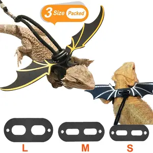 Lizard Hand Holding Rope Climbing Pet out Leather Wings Chest Strap Chameleon Squirrel Hand Holding Rope Minipet Supplies