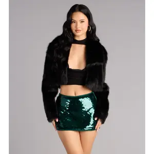 High Shine Sequin Mini Skort High Shine Sequin Mini Skort