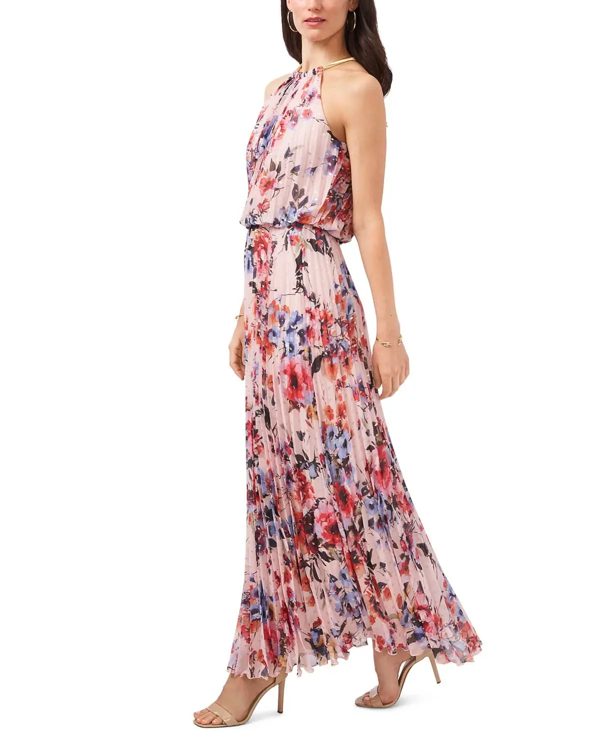 MSK Women's Pink Floral Print Pleated Dress - TikTok Shop MSK Women's Pink Floral Print Pleated Dress - TikTok Shop