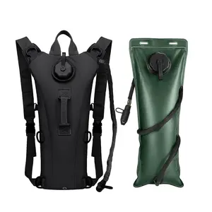 Tactical Hydration Pack Backpack with 3L Water Bladder for Men, Leakproof Military Rave Water Backpack for Running Hiking Cycling Jogging Festival