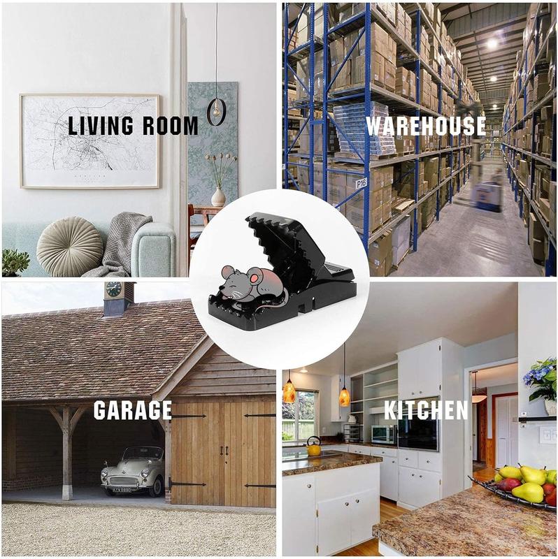 USKICH 20 Pack Mouse Traps for Home Indoor Use Reusable Effective Mousetraps Quick Set-Up Small Mice Catchers Ideal for Indoor Settings