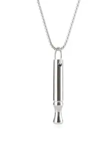 Stainless Steel Breath Necklace, Breath Focus, Guided Breathing, Anxiety Relief Pendant, Meditation Jewelry, Mindfulness, Unisex Stress Reduction Accessory, Relaxation, Fashion Accessories, Perfect for Men and Women, Minimalist Chain Necklaces