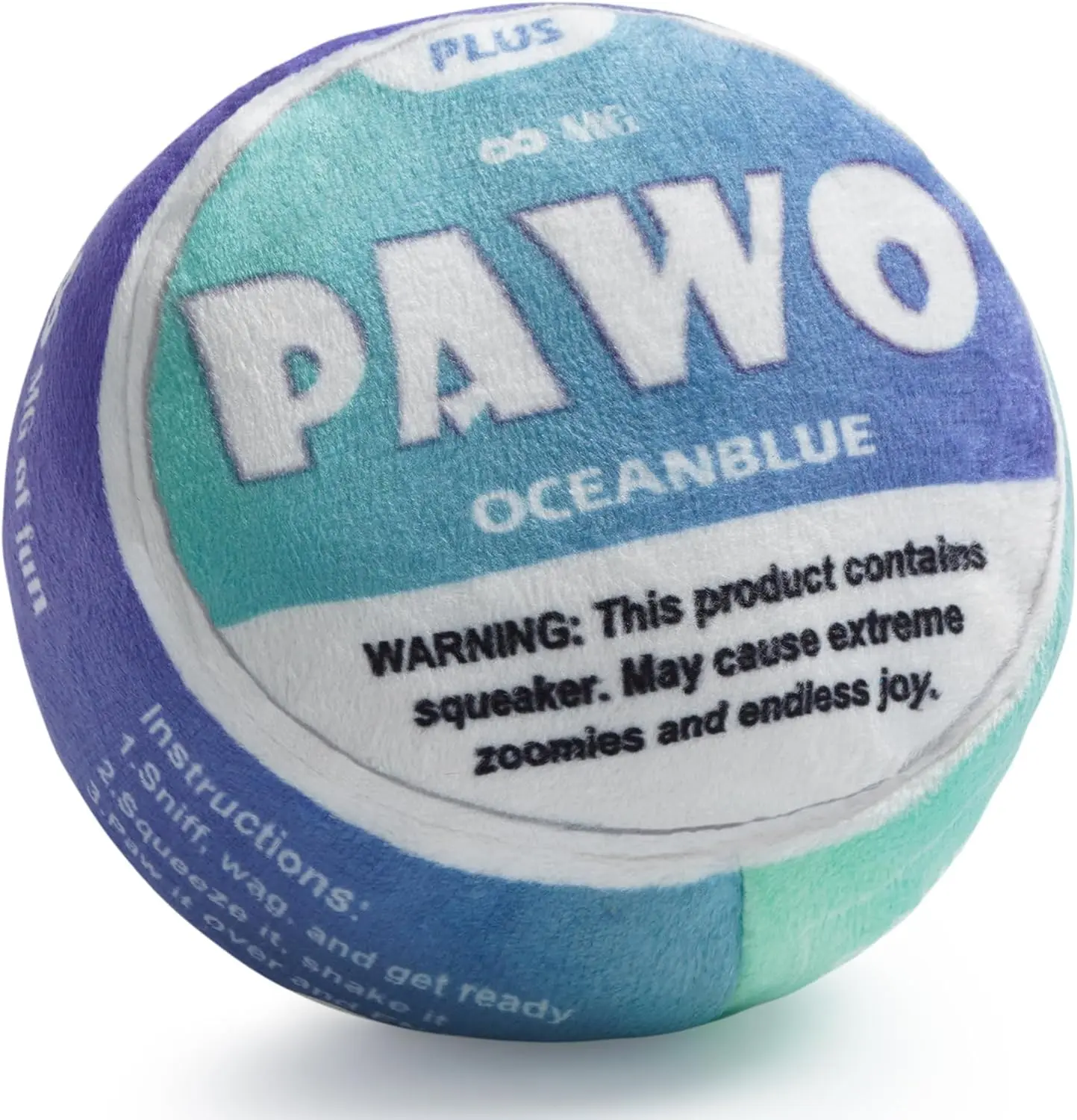 Nocciola PAWO Pouch Dog Squeaky Toy, Funny Stuffed Plush Toy with Crinkle Paper, Cool Stuff for Puppy, Fetch & Chew Toy for Small Medium Dogs