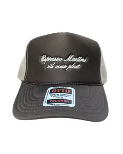 Espresso Martini S'il Vous Plait Hat - Foam Front Trucker Hat - Adjustable Mesh Back