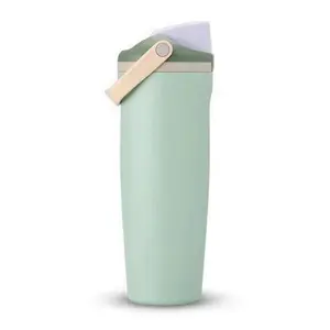 30oz Stainless Steel Insulated Water Bottle with Handle Double Drinking Straw BPA Free Sports Flask for Outdoor Travel
