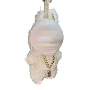 Gold Plated 18K Cuban Chain with Old English Initial for Labubu