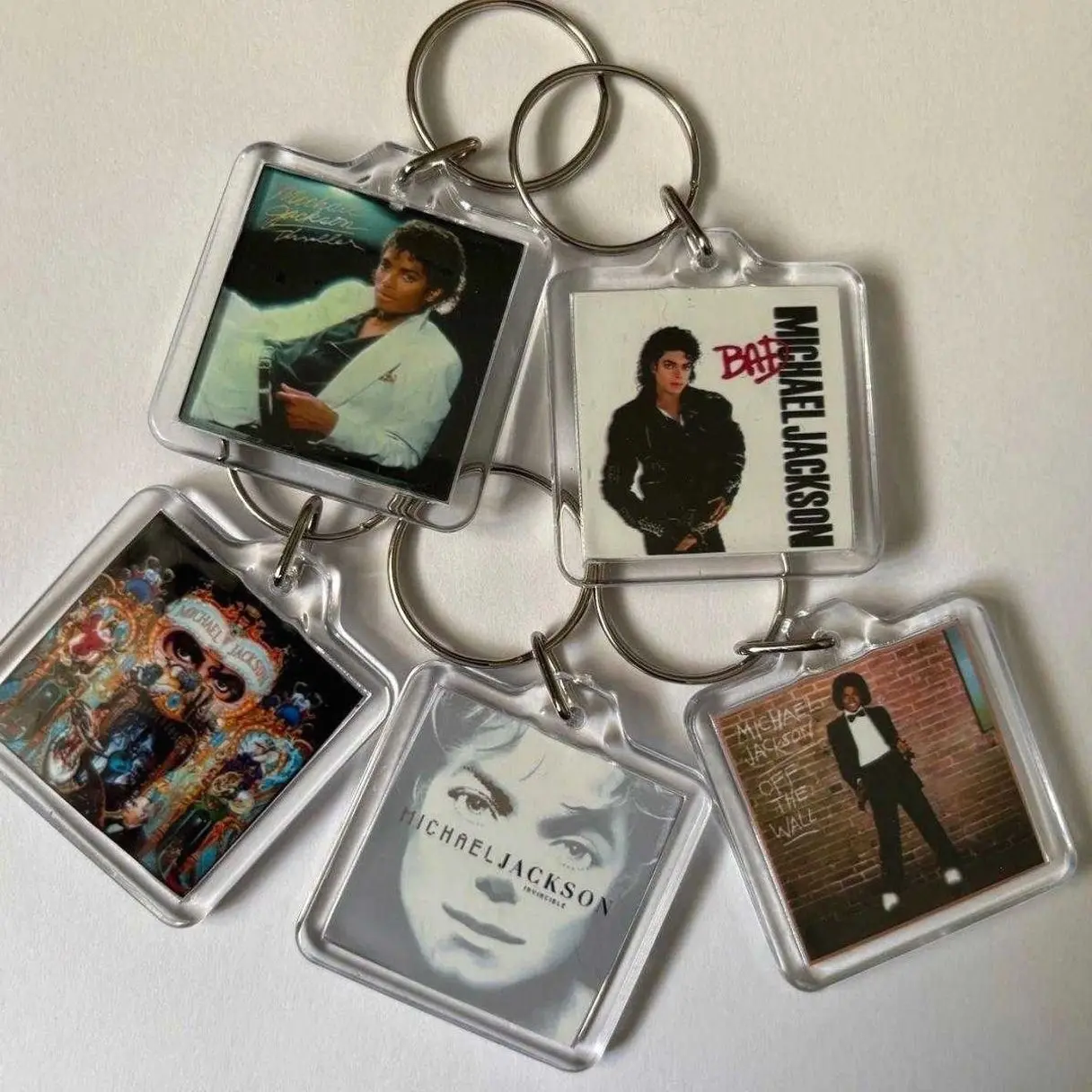 Michael Jackson Album Keychains