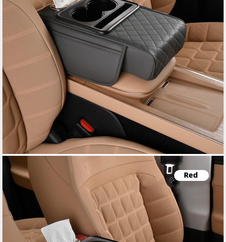 Car interior accessories armrest box storage bag for storage and organization of universal car interior accessories, cup holder and mobile phone storage cabinet for long-distance driving travel, car center console armrest pad, multi-function storage bag Car interior accessories armrest box storage bag for storage and organization of universal car interior accessories, cup holder and mobile phone storage cabinet for long-distance driving travel, car center console armrest pad, multi-function storage bag