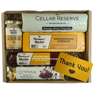 Farmers' Market FRMVSB00956 Farmers' Market Charcuterie Sampler, Gourmet Meat & Cheese Gift (Thank You), Snack Ideas