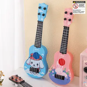 Cartoon Ukulele Toy Instrument, Realistic Plastic Playable Children Music Toy, Educational Musical Instrument for Kids