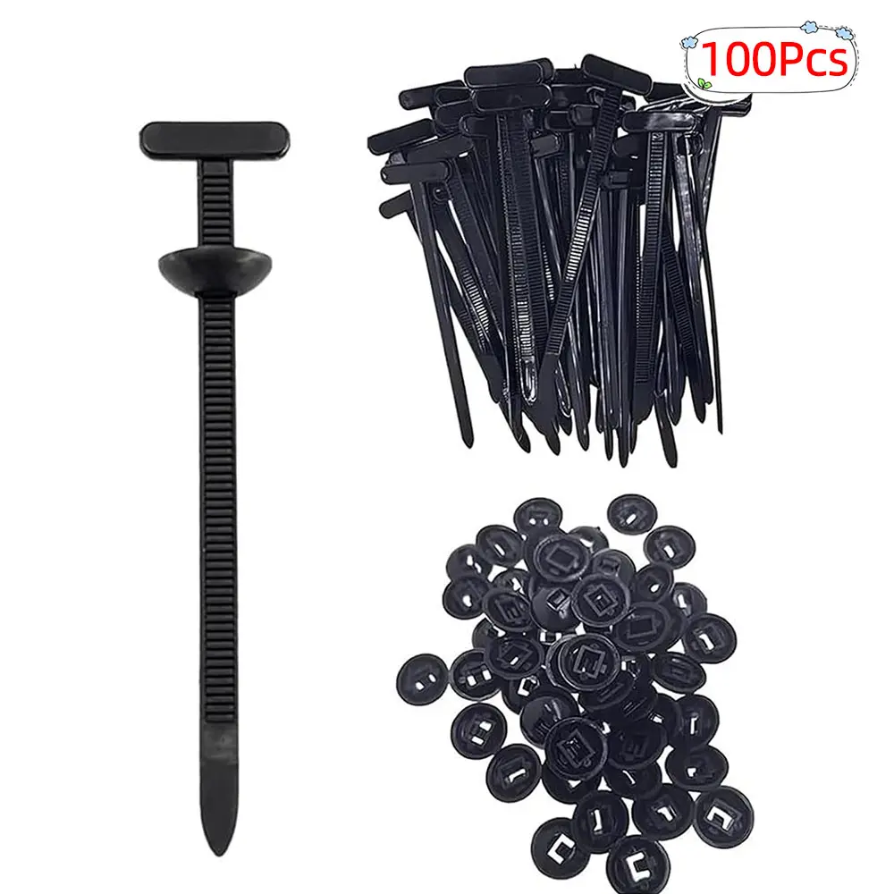 100 Pcs heavy-duty self-locking nylon cable ties for car repair - essential for vehicle wiring organization, brand new multi-functional cable tie clips, suitable for daily vehicle maintenance