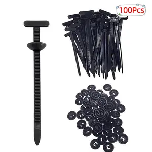100 Pcs heavy-duty self-locking nylon cable ties for car repair - essential for vehicle wiring organization, brand new multi-functional cable tie clips, suitable for daily vehicle maintenance
