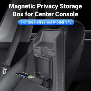 Armrest Box Privacy Box Central Control Storage Box Storage Box Accessories Suitable for Tesla Model3/Y Renewal Tesla Model3/YYL Accessories