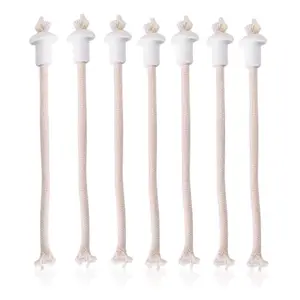 7Pcs Ceramic Holders Torch Wine Heat Resistant Kerosene Wick Alcohol Fiberglass Wick Holders for Oil Lamps Wine Bottle Torch Wicks Ceramic Wick for Oil Candle Lamp Wine B