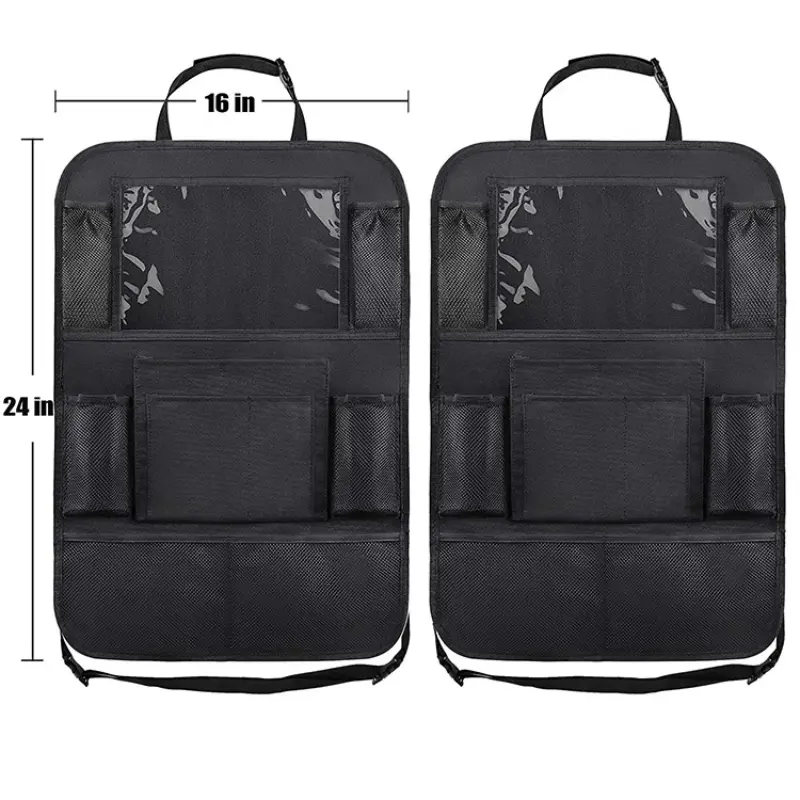 Car Back Seat Organizer with Touch Screen Tablet Holder Automatic Storage Pocket Protector for Travel Car Backseat Organizer Car Organizers