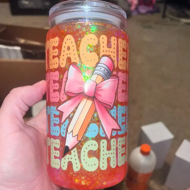 Teacher Snowglobe Timbler