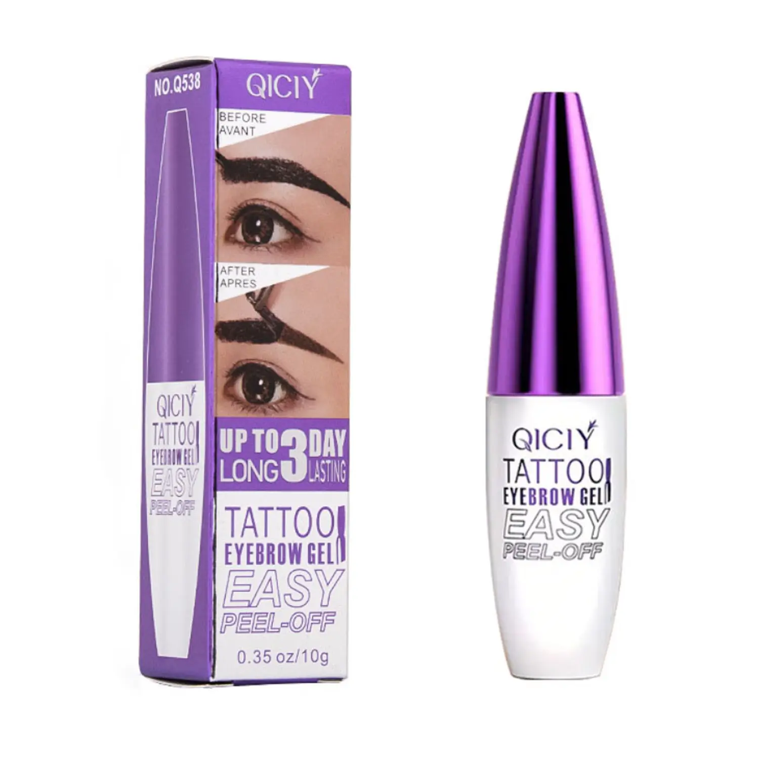 Rasgable dyed eyebrows cream, eyebrow pencil semi-permanent, water resistant and natural long lasting, up to 5 days