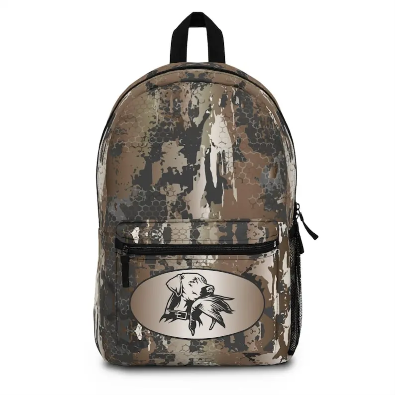 [ BEST SELLER Timber Duck Camo Backpack with Duck Dog, Kids Bookbag, Hunting Bag, School Accessories