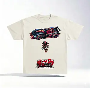 Shadow The Hedgehog Motorcycle Akira Graphic T-Shirt, Sonic Racing Game Fan Tee, Dark Speedster Streetwear Shirt for Men Women