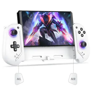 Controllers Compatible with  /OLED, Hall Effect - Controllers with 6-Axis Gyro, Motion Control, Wake-up, Dual Vibration, Turbo, 1000mAh , White