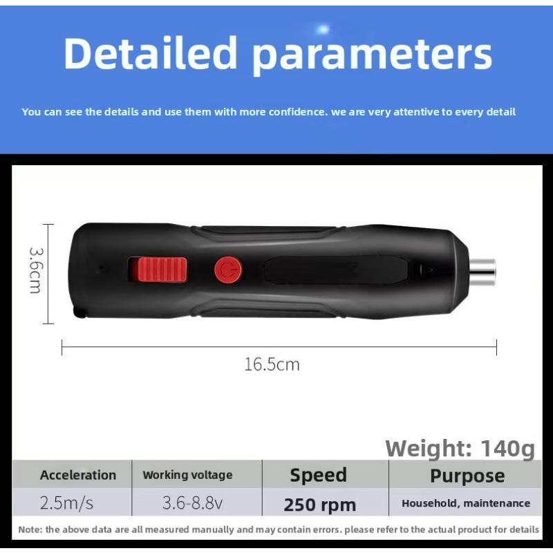 Multifunctional electric screwdriver with a portable straight handle, featuring manual and electric modes that can be switched freely—an essential tool for phone and computer disassembly, home appliance repair, and DIY assembly.