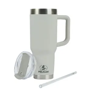 PELICAN Porter 40 oz. Travel Tumbler - Double Wall Stainless Steel, Vacuum Insulated, Keeps Drinks Hot for 10 Hours & Cold for 16 Hours