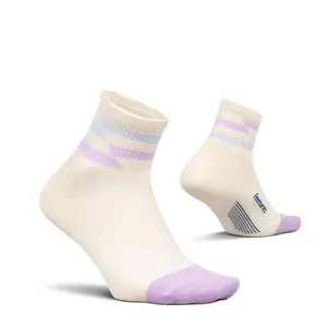 Feetures Elite Max Cushion Quarter Sock- Athletic Running Socks for Men & Women, Targeted Compression, Moisture Wicking