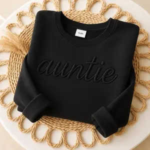 Embroidered Aunt Sweatshirt, Coquette Bow Shirt, Trendy Auntie Gift