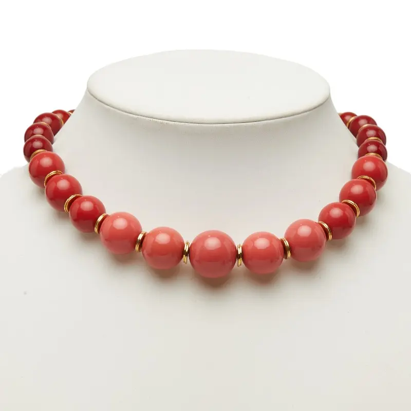 Pre-owned Yves Saint Laurent Plastic Small Leather Goods Saint Laurent Sphere Beads Necklace