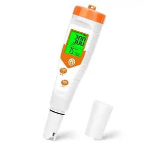 Hydroponics EC pH Tester, Simultaneous Display pH ppm for Base Reservoir Water, Continuous  of pH Conductivity Temp. ppm for Growing Nutrients, Indoor DWC System, Aeroponic Garden