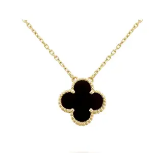 Pre-owned Vintage Alhambra pendant 18K yellow gold, Onyx