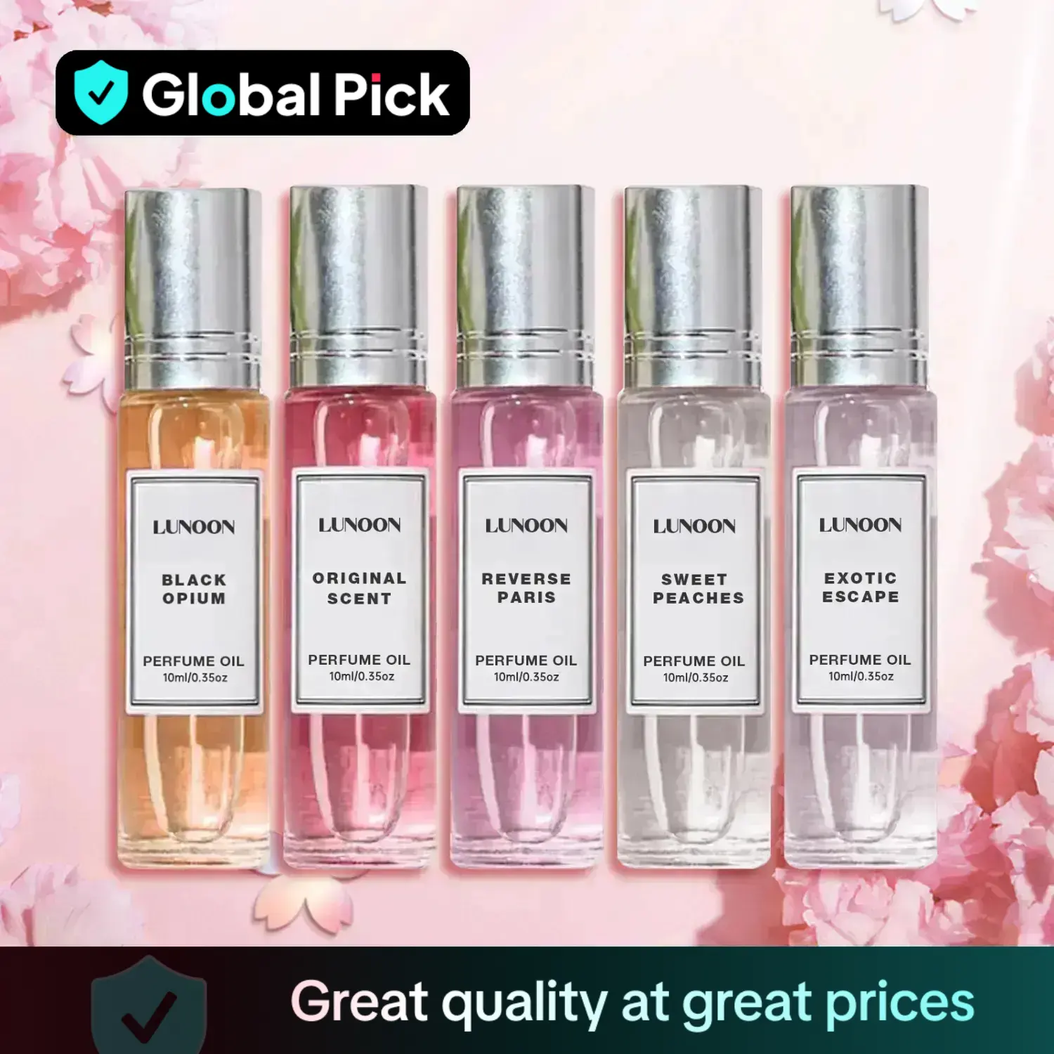 Roll-on Perfume for Women, 5 Counts/set Portable Long Lasting Scent Luxurious Fragrances Roll on Cologne for Women, Floral Scents Perfume, Elegant Sce