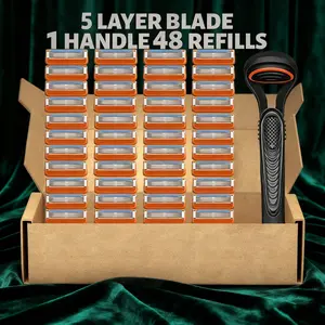 Men's manual shaver kit, blade material is safe and rust proof, easy to use and replace, high-quality material can be washed with water as a whole, classic men's shaving tool, Shaving Razors