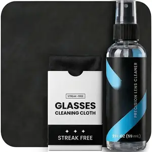 Eyeglass Cleaner  - No Streaks Technology with Microfiber Cleaning Cloth- Glasses Cleaning Kit - Glasses Cleaner  with Lens Cleaner Cloth - Screen & Eye Kit - 1 Pack