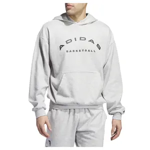 adidas Mens Select Foundation Fleece Hoodie Basketball Casual Outerwear Casual - Grey adidas Mens Select Foundation Fleece Hoodie Basketball Casual Outerwear Casual - Grey