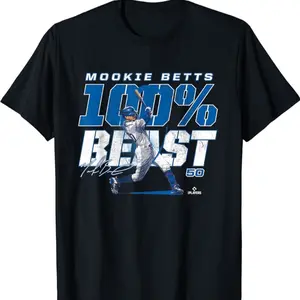 100 Percent Beast Mookie Betts Los Angeles Mlbpa T-shirt