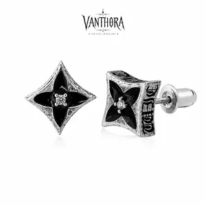 [VA RA] 2026 Vintage Inspired 4-Leaf Flower Stud Earrings for Women Men, S925 Silver Post Y2K Jewelry
