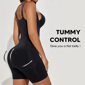 Suprenx Women's Knitting Fabric Basic Seamless High-Waist Body Shaper Shorts - Tummy Control Fajas, Butt Lifter, Adjustable Straps, Customized Bodycon Shapewear Underwear for Office Wear,summervibes